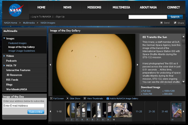 NASA image of the day